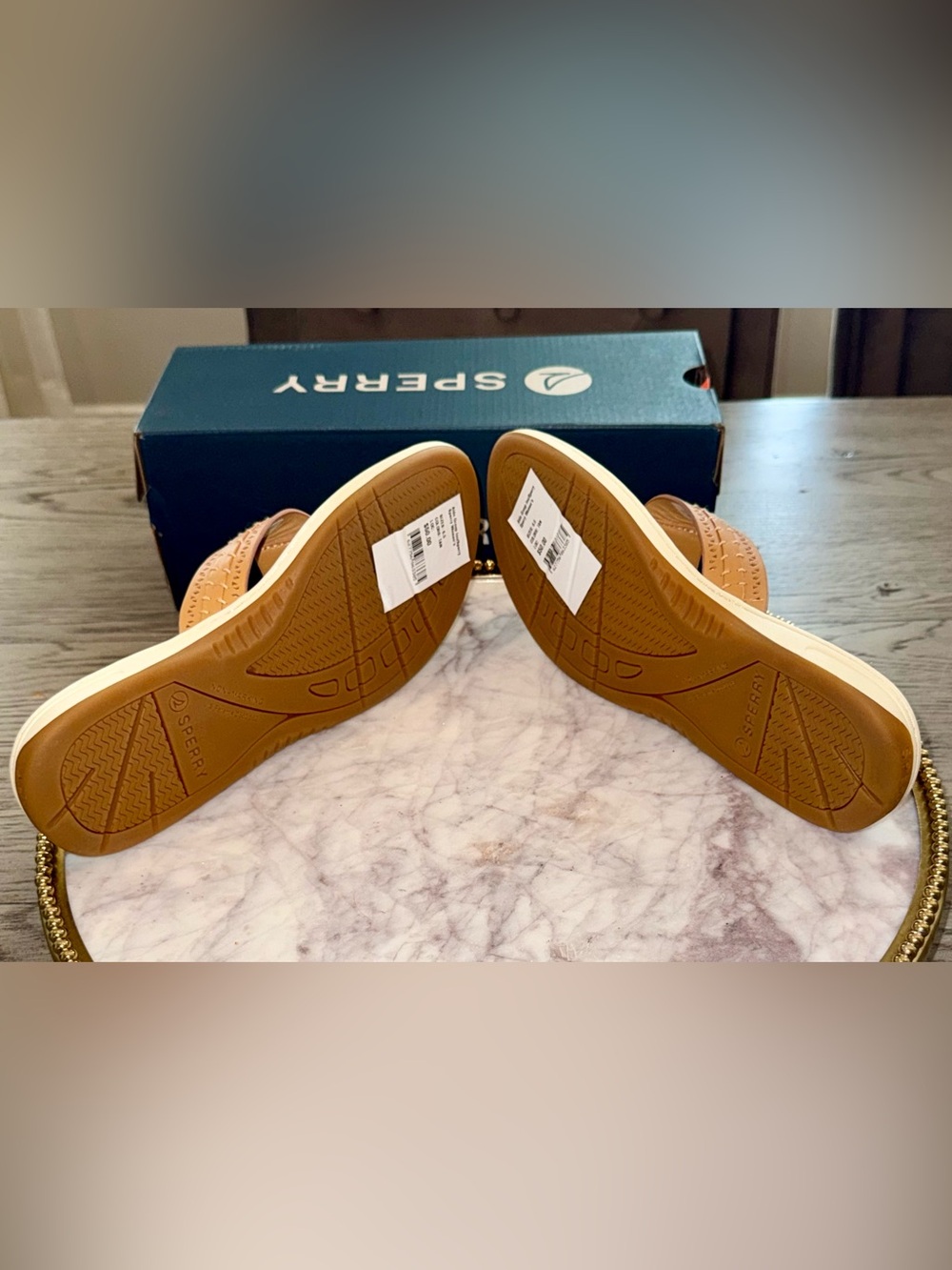 Sperry Women’s Tan Seafish3 Leather Thong Sandals | Sz. 6.5 (NWB) - Picture 7 of 7